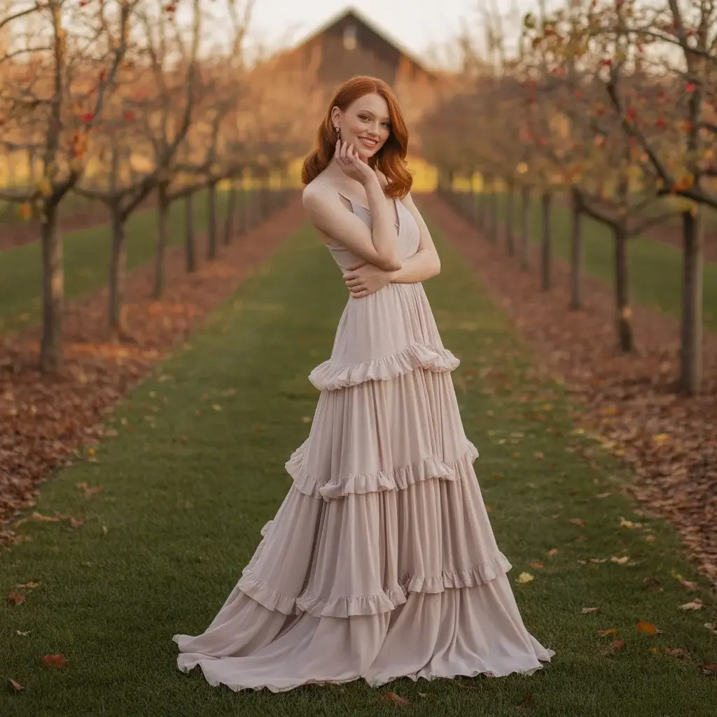 Tiered Ruffle Garden Gown