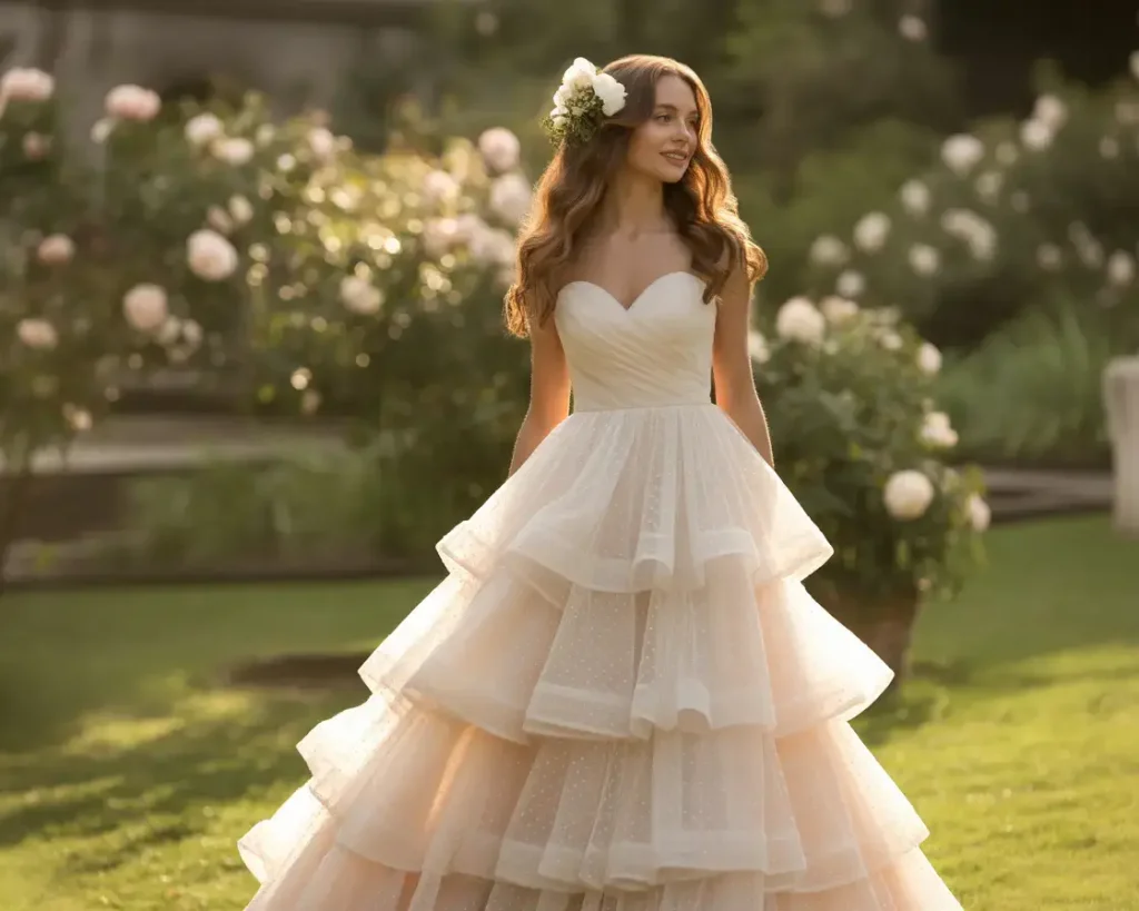 Tiered Ruffle Maxi with Sweetheart Neckline