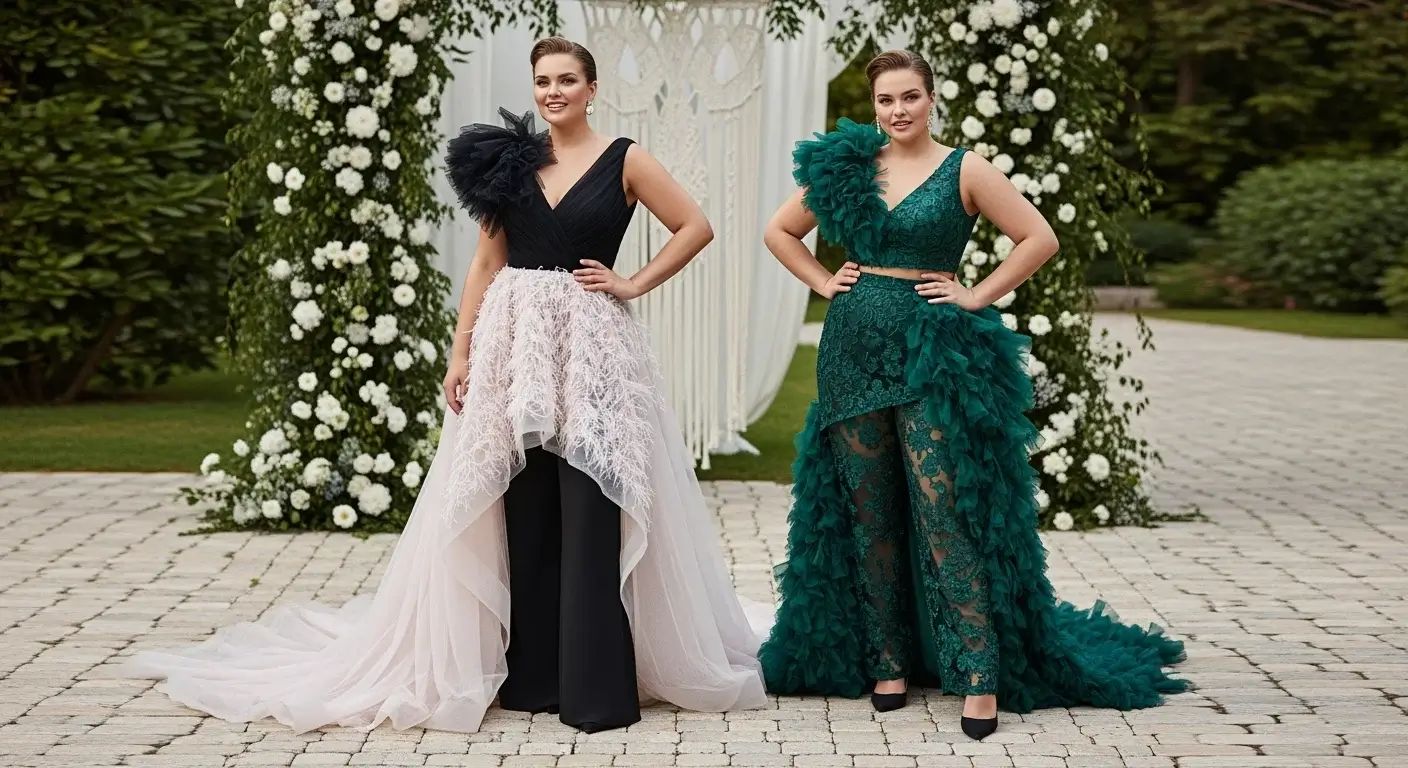 Unconventional unique Plus Size Wedding Dresses