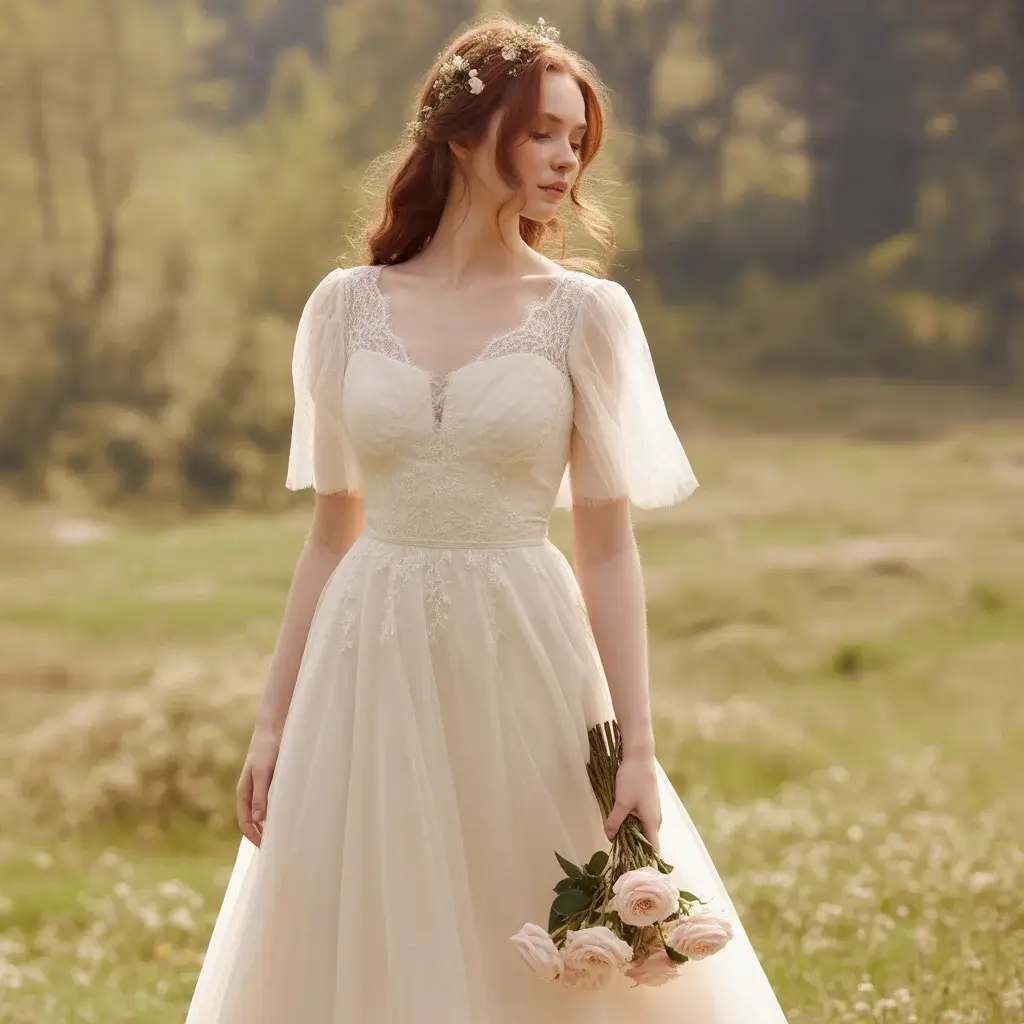 Vintage Inspired Tea-Length Gown