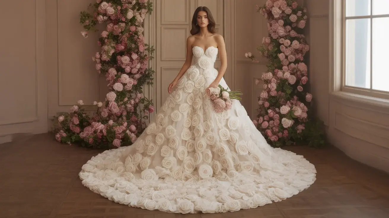Wedding Gowns with Roses That Brides Are Saving Right Now