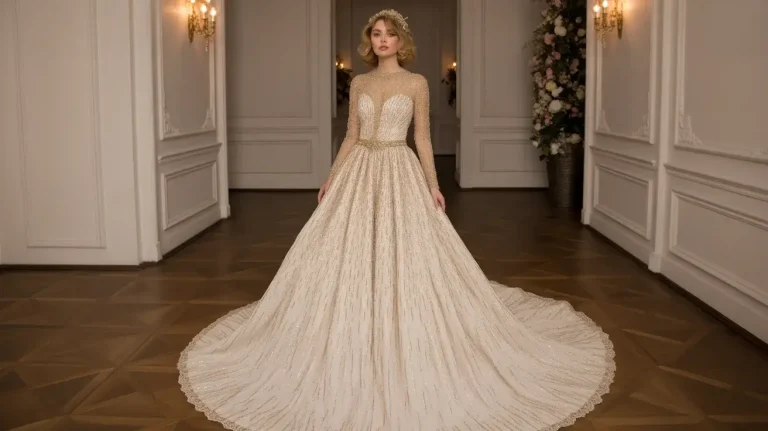 19 White and Gold Wedding Dresses That Are Stunning 19 White and Gold Wedding Gowns That Are Absolutely Stunning