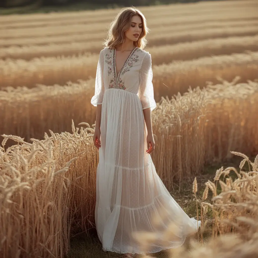 15 See Through Wedding Dresses Trending Now 7 bohemian sheer maxi wedding dress