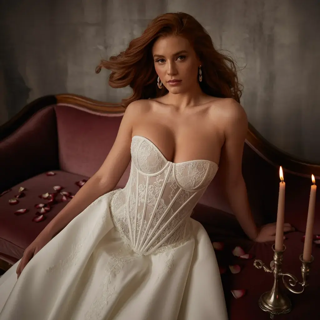 corset style bustier wedding dress