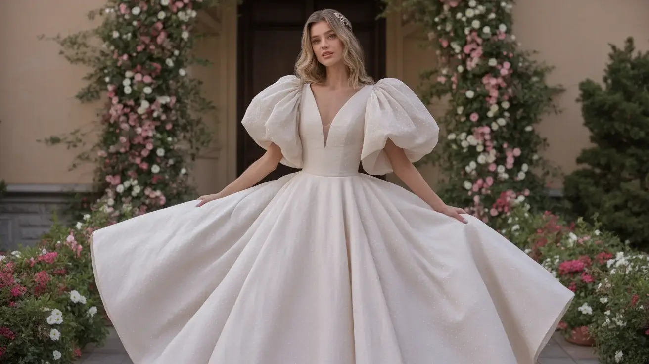 17 Wedding Dresses with Poofy Sleeves Brides Love 1 full Wedding Dresses with Poofy Sleeves Brides Are Obsessing Over