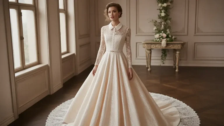 15 Bridal Gowns with Collars Making Waves 54 Bridal Gowns with Collars That Are Making Waves in Wedding Fashion
