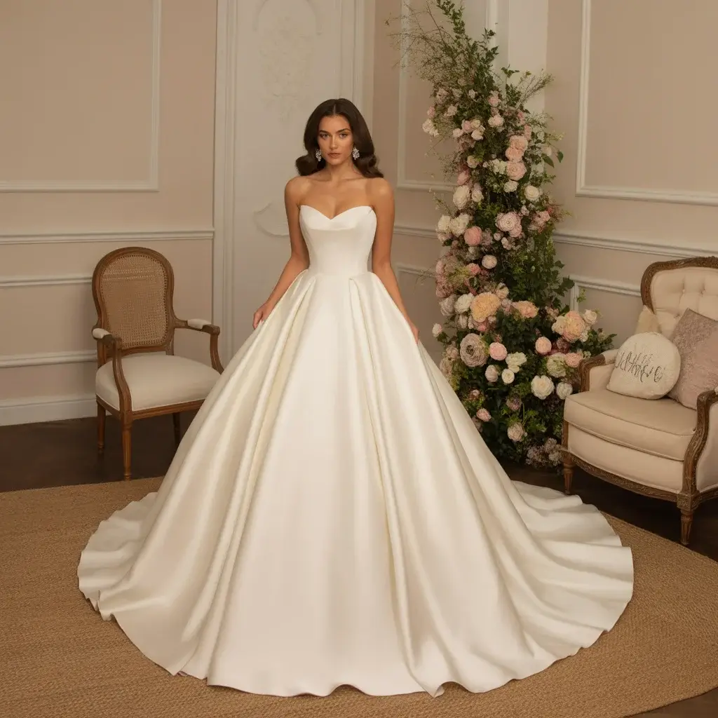 Top 16 Best Try at Home Wedding Dresses That Brides Are Ordering Online 15 Classic strapless sweetheart ballgown with full dramatic skirt and timeless romantic silhouette