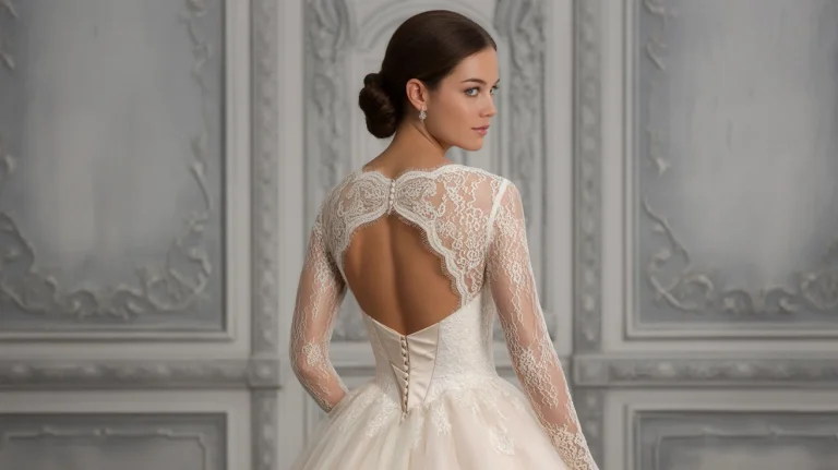 15 Long Sleeve Open Back Lace Wedding Dresses