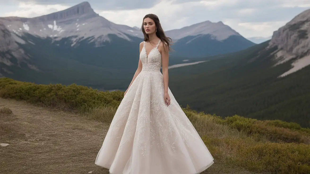 15 Wedding Dresses for Mountain Weddings 1 Wedding Dress for Mountain Wedding Styles That Are Captivating Adventure-Loving Brides