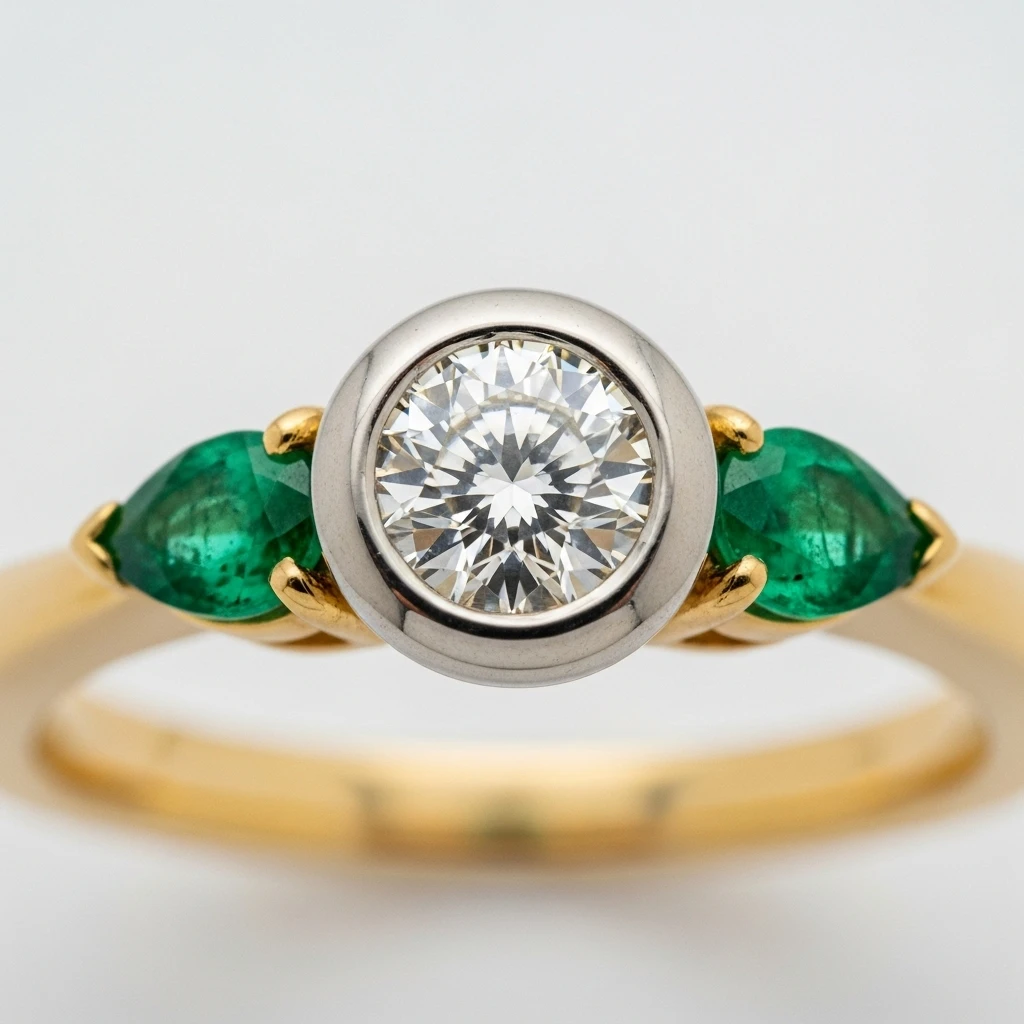 Most Popular Wedding Rings: 17 Styles to Inspire You 15 bezel and prong combination ring