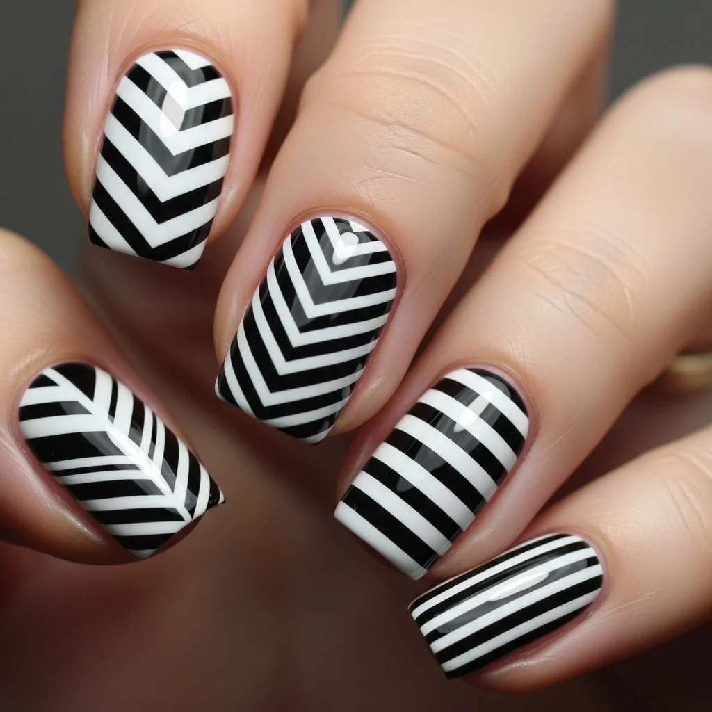 black and white geometric design