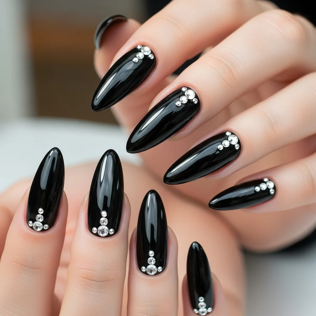black with rhinestones 1