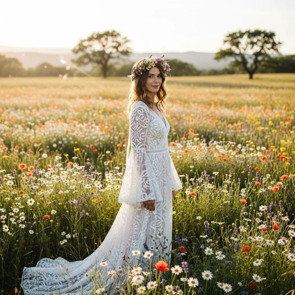 bohemian wedding dress