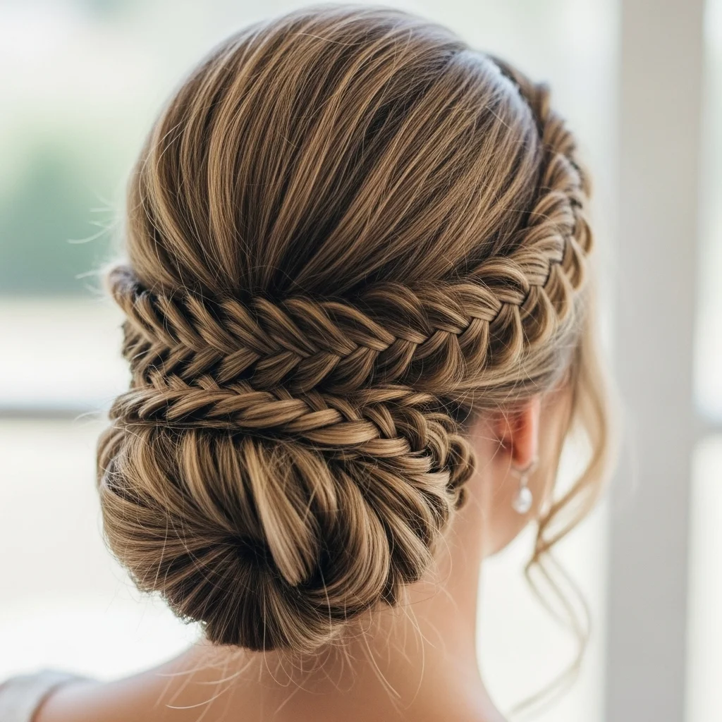 braided low bun