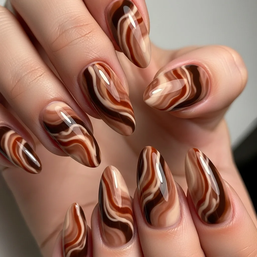 brown marble effect