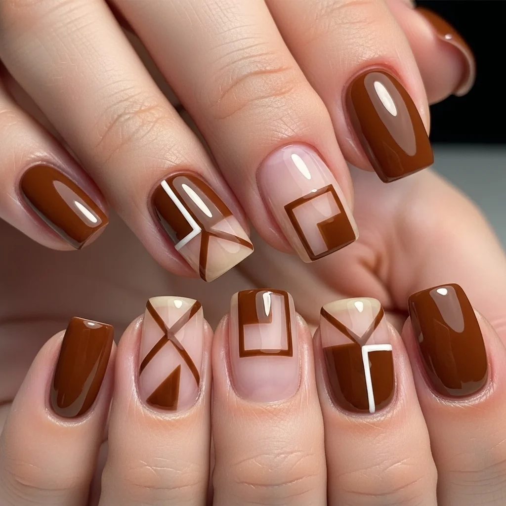 brown with negative space