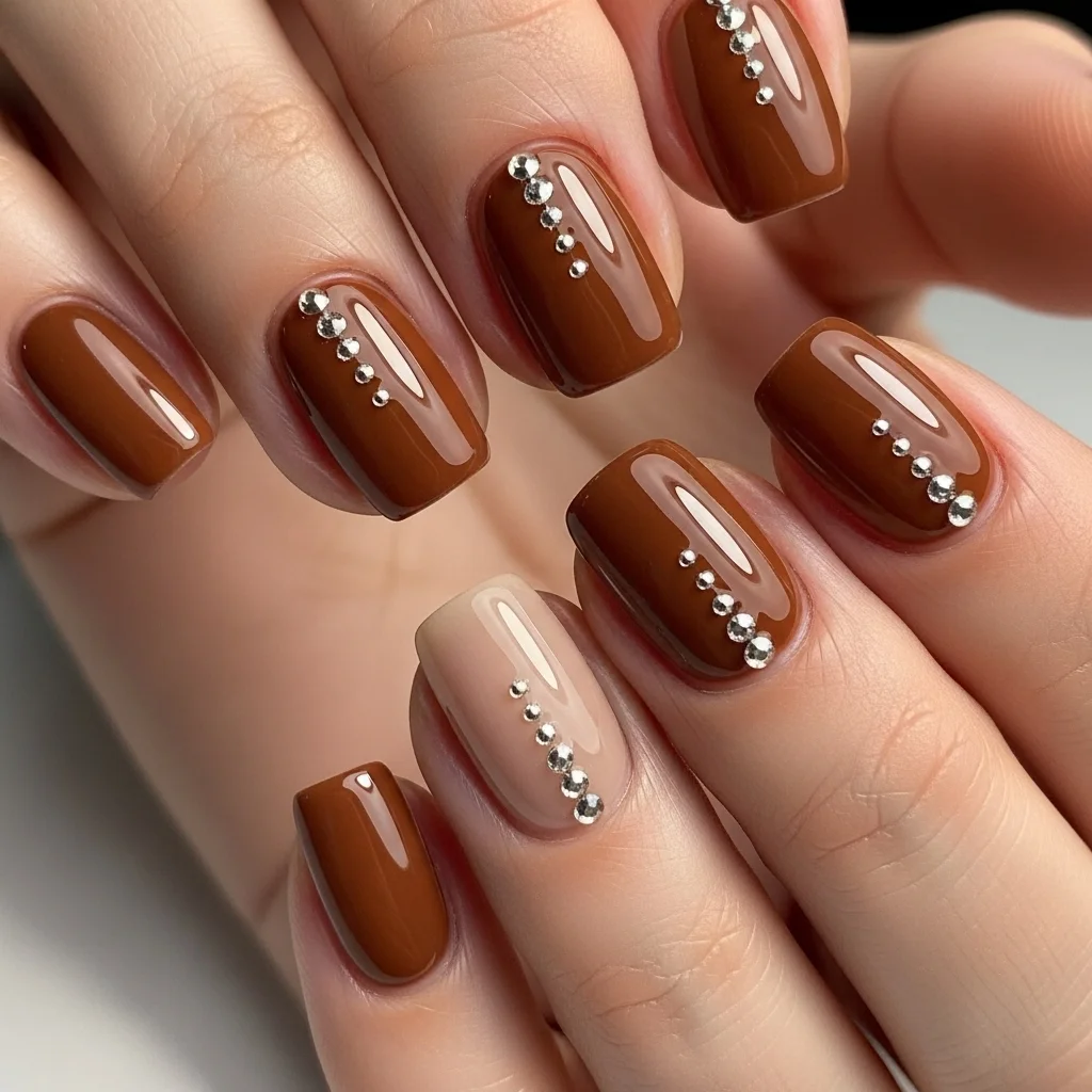 brown with rhinestones