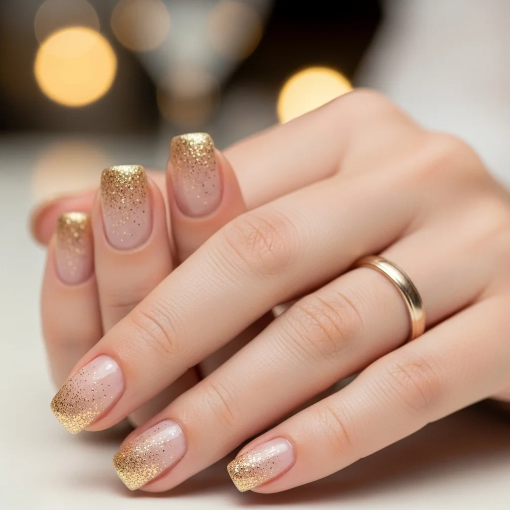 champagne sparkle fade