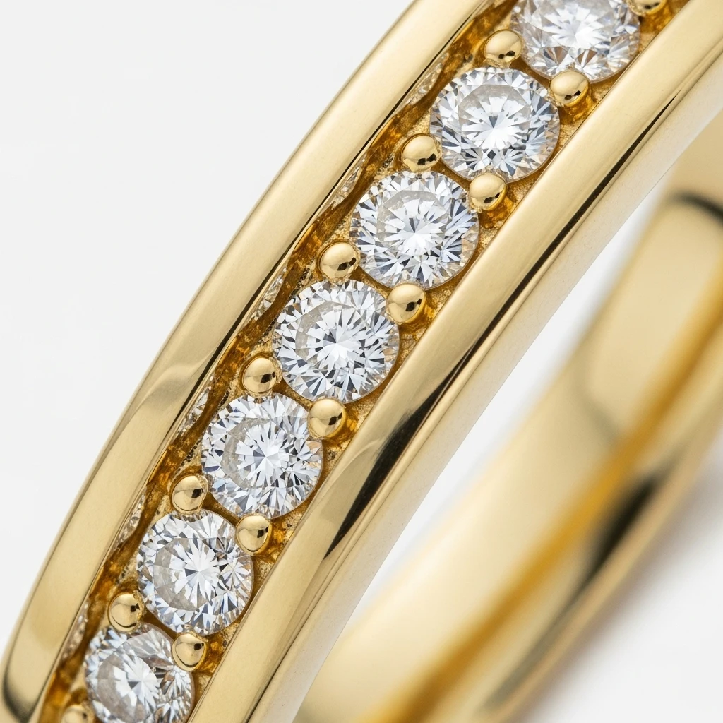 channel set diamond band 1