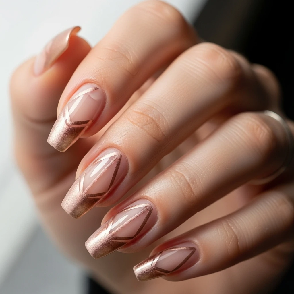 Top 13 Wedding Nail Designs for the Modern Bride 4 chic negative space manicure
