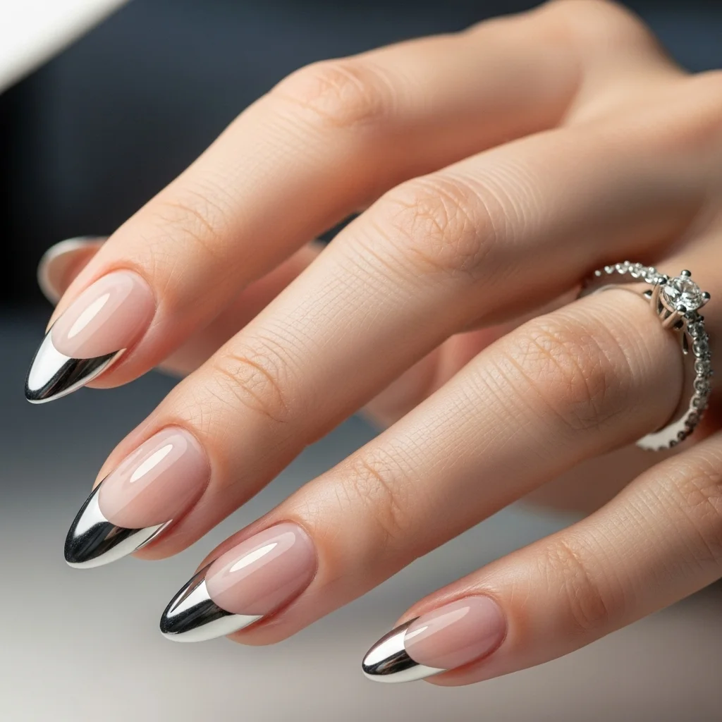 chic silver chrome tips