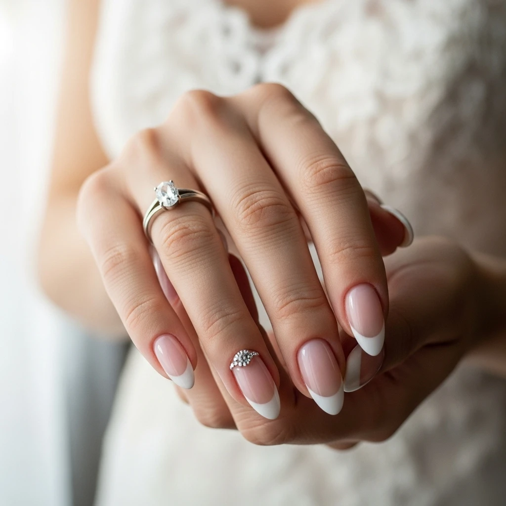 classic french manicure with a twist 1
