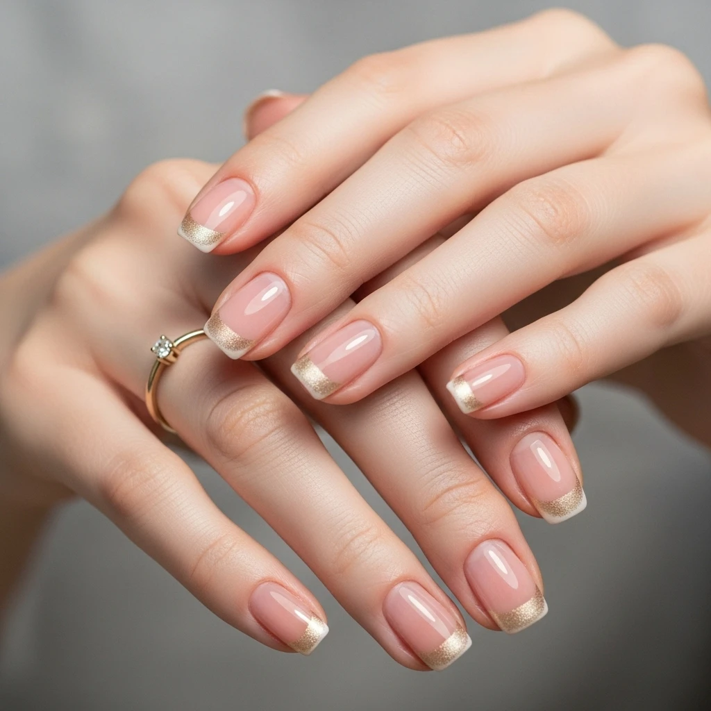 classic french manicure with a twist 2
