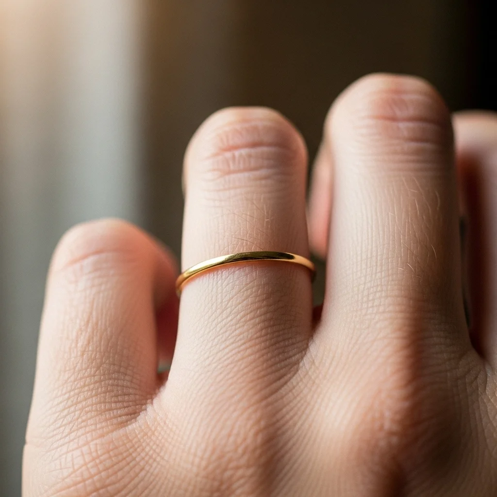 15 Wedding Ring Finger Tattoo Ideas to Celebrate Forever 2 classic gold band