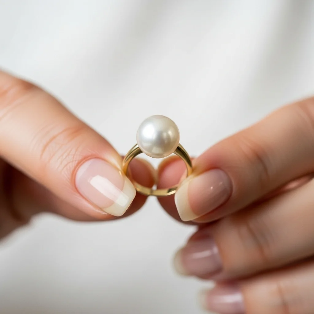 15 Elegant Pearl Wedding Rings to Adore 2 classic pearl solitaire ring