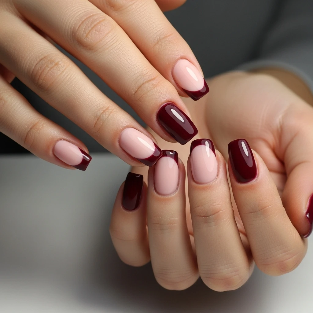 color blocked nails