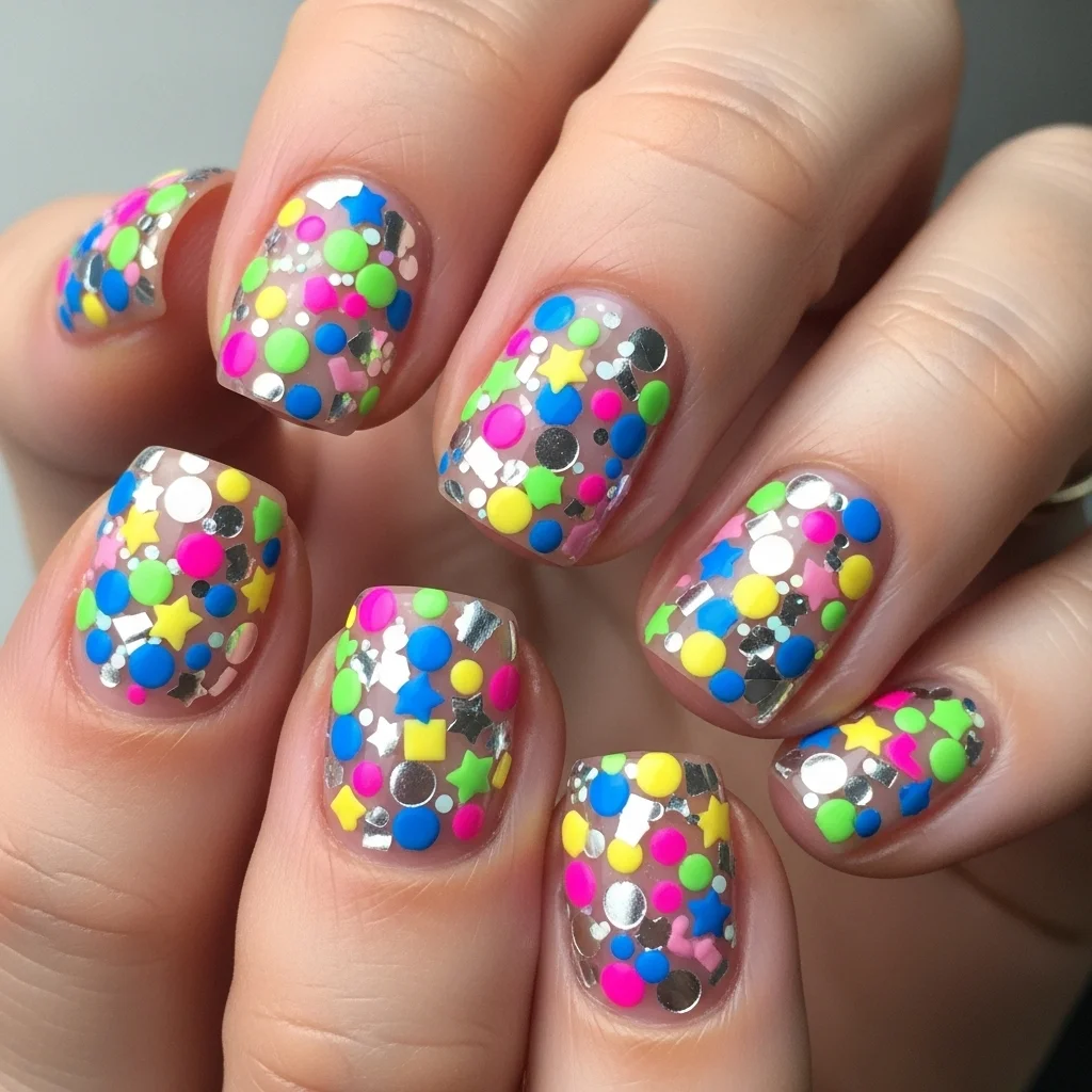 confetti nails