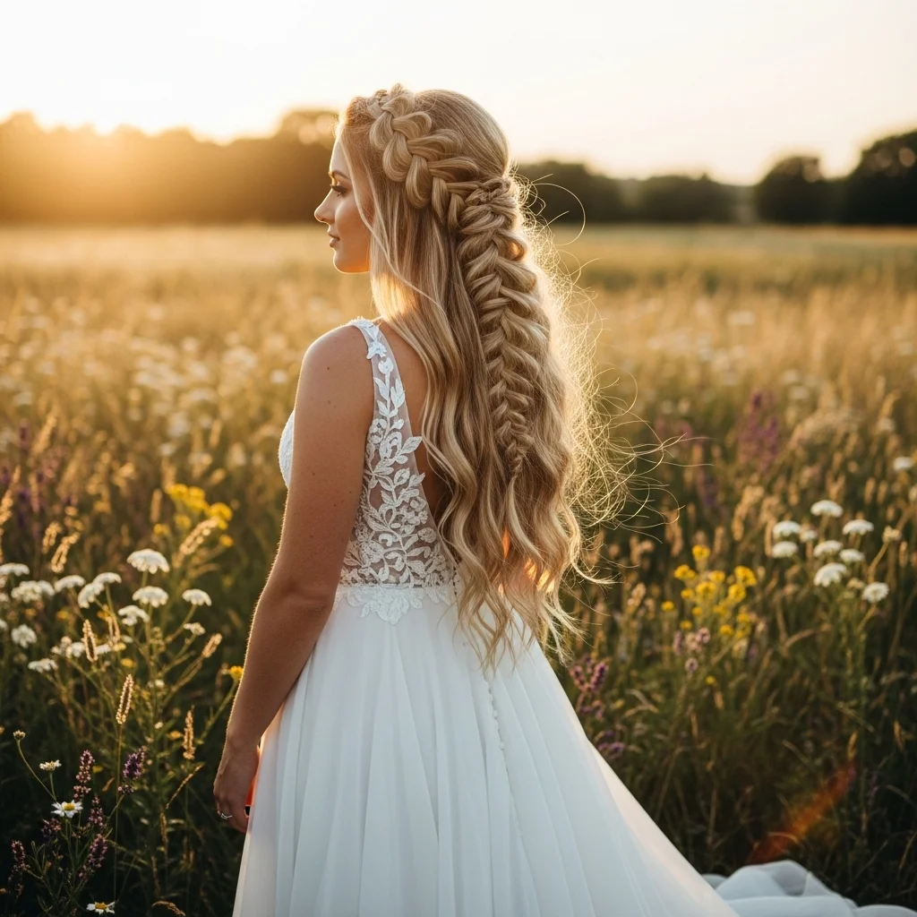 Top 23 Simple Bride Hairstyles for a Stunning Look 18 crown braid