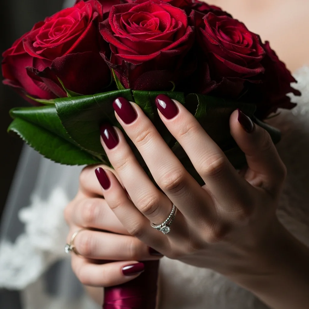 deep burgundy statement