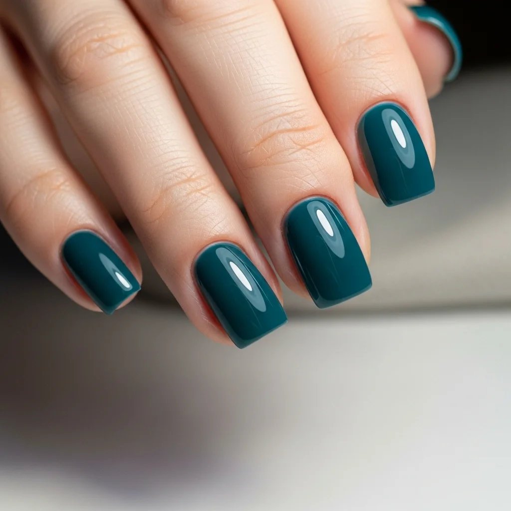 Top 15 Classy Nail Designs to Elevate Your Style 10 deep teal