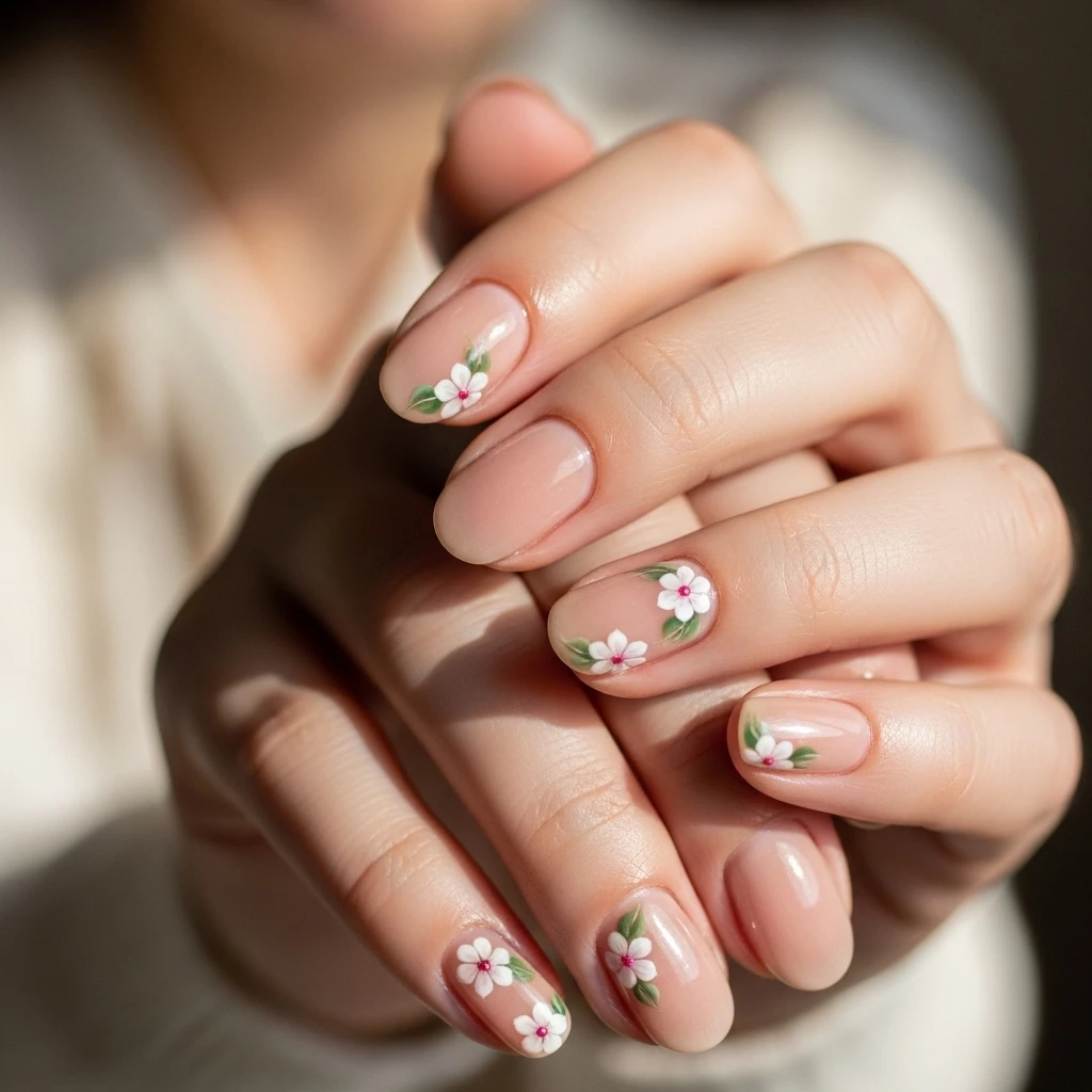 delicate floral accents