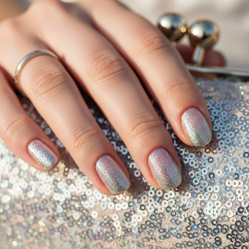 delicate glitter gradient