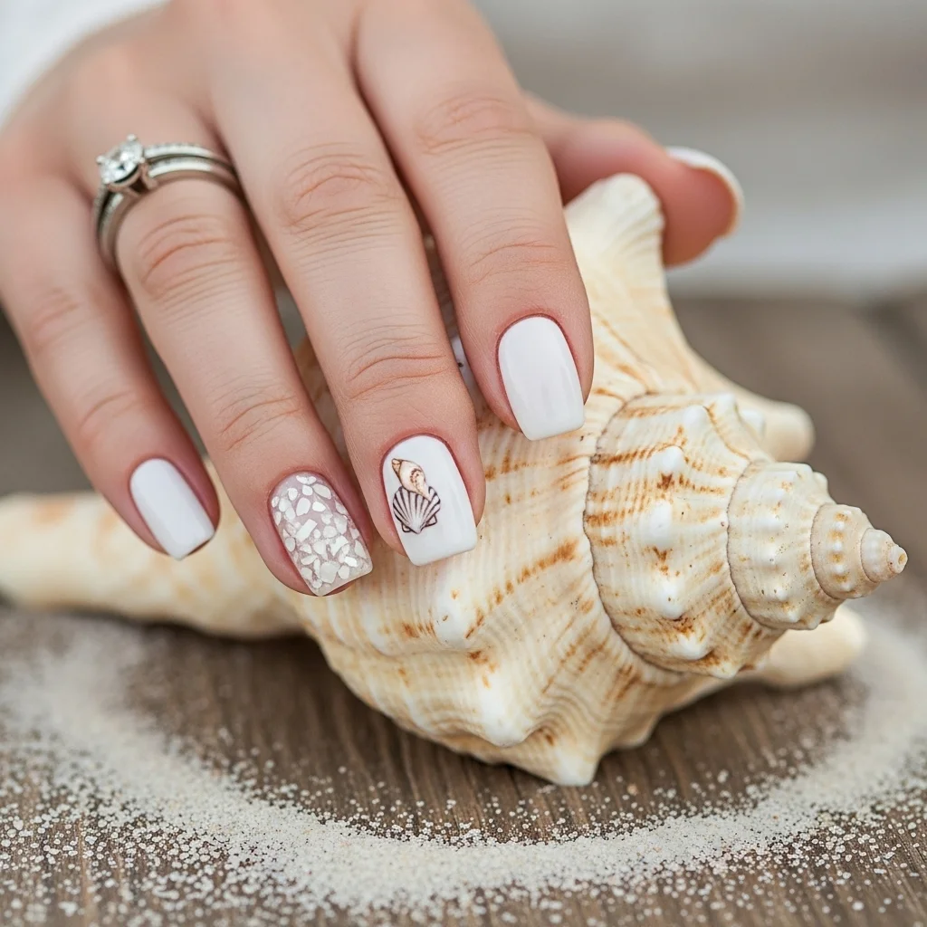 delicate seashell accents