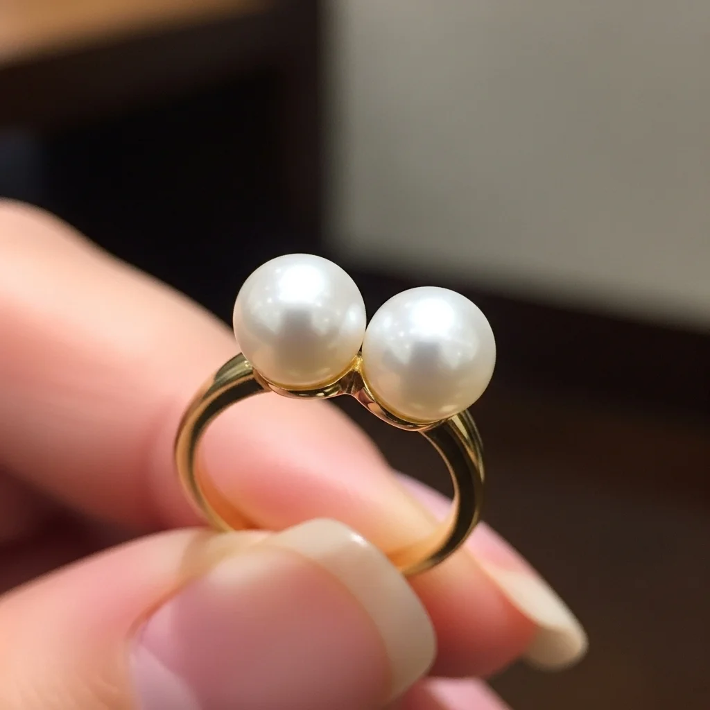15 Elegant Pearl Wedding Rings to Adore 16 double pearl ring
