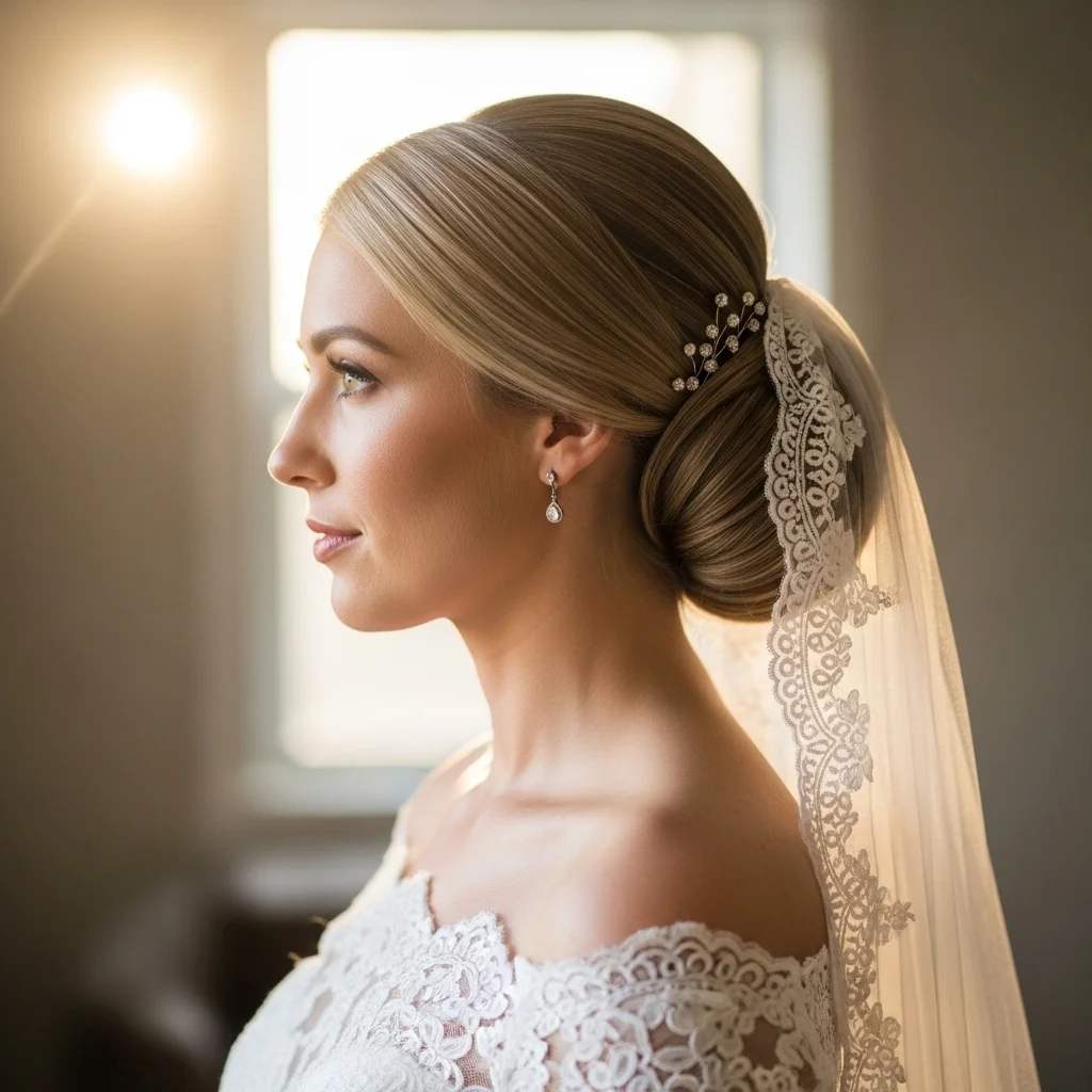elegant side bun