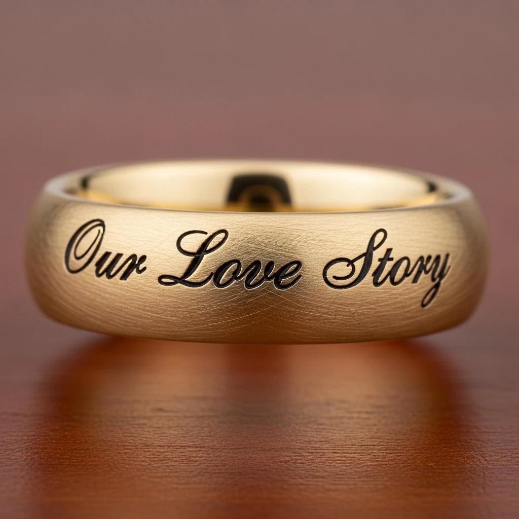 engraved gold band