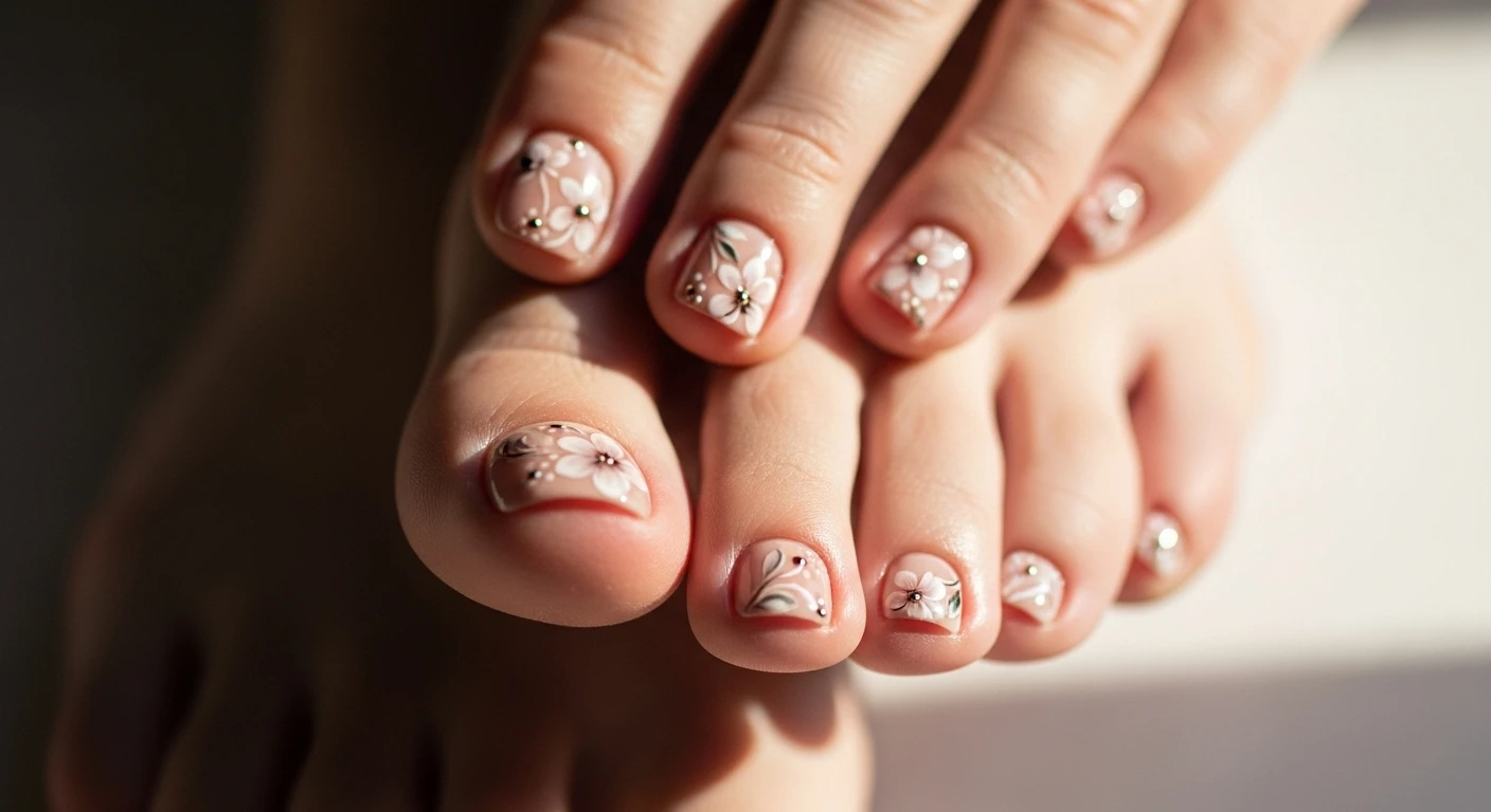 Top 25 Wedding Toe Nail Designs for the Bride: Chic Pedicures for Your Big Day 1 featured 23