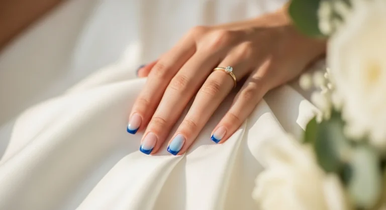 Something Blue, Elevated: 21 Stunning Blue Wedding Nails Ideas for Brides 24 Something Blue, Elevated: 21 Stunning Blue Wedding Nails Ideas for Brides