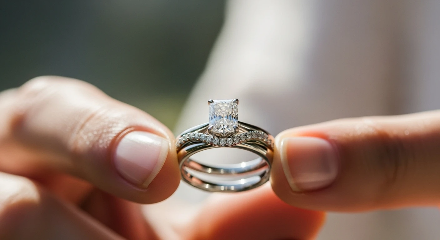 17 Radiant Cut Wedding Ring Sets to Love 1 featured 27
