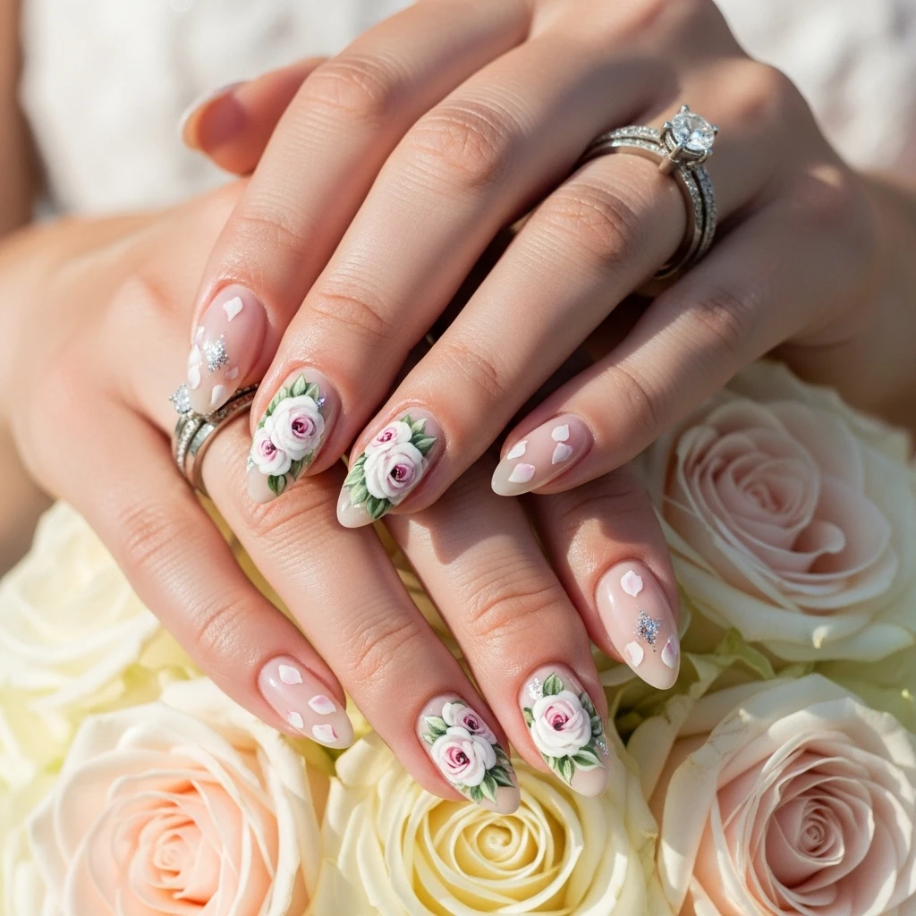 floral nail art 1