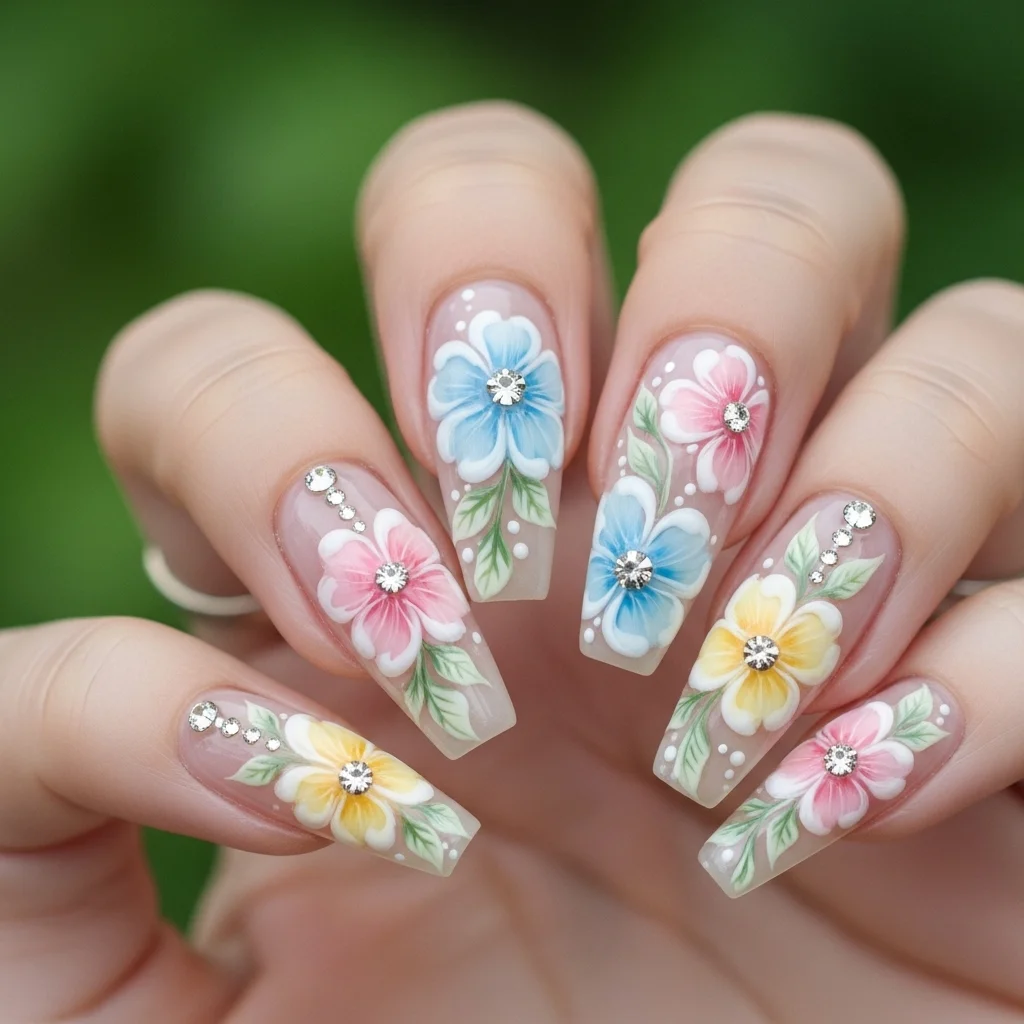 floral stilettos