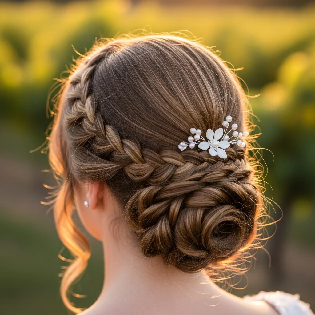 french braid updo