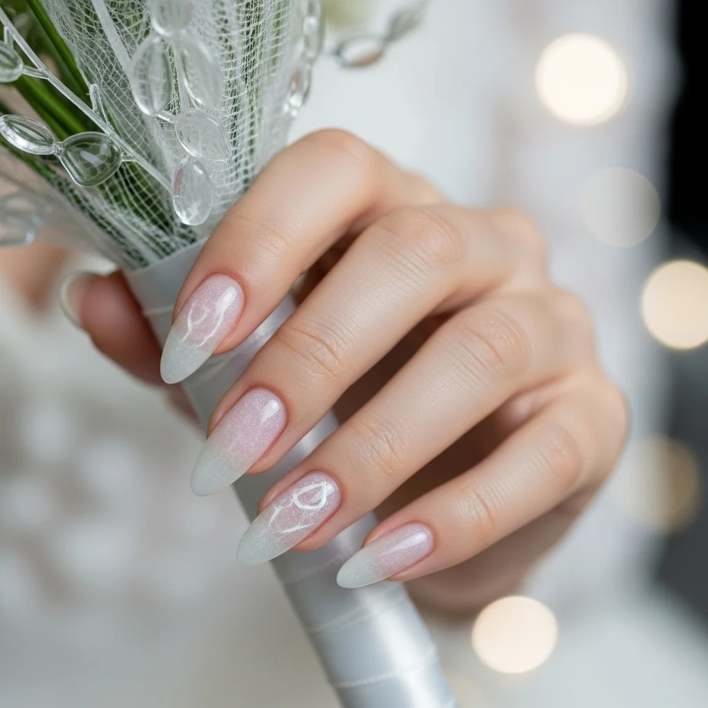 frosted glass nails