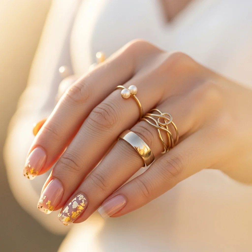 glamorous gold leaf details