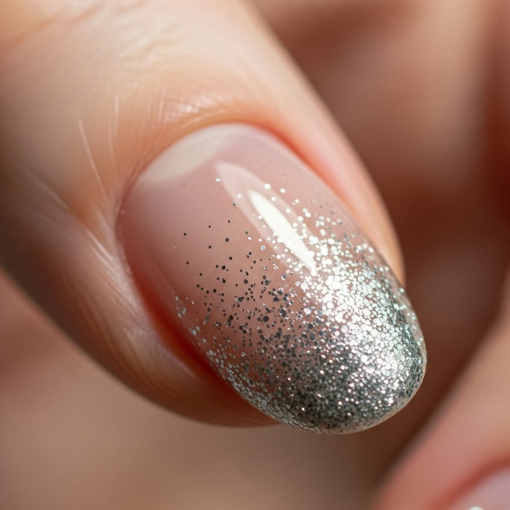 glitter accent nail
