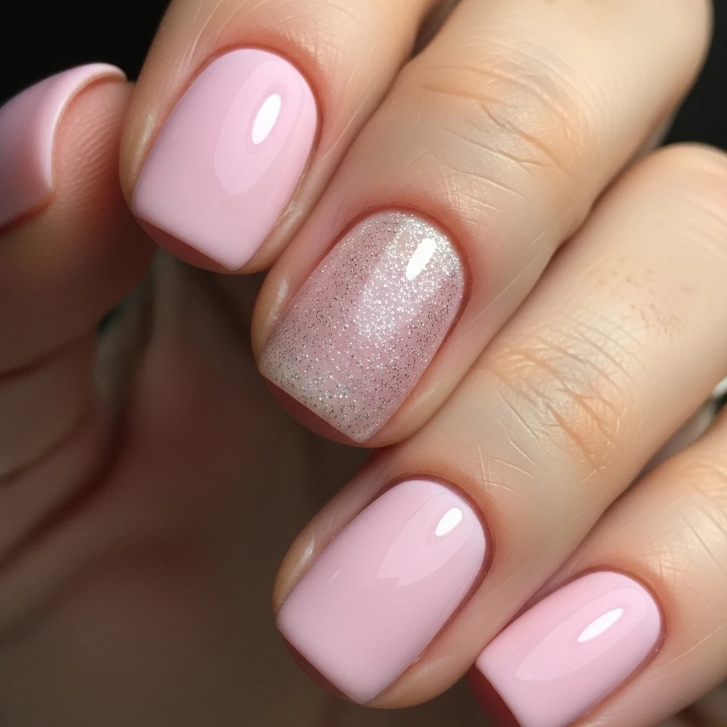Top 13 Wedding Nail Designs for the Modern Bride 9 glitter accents
